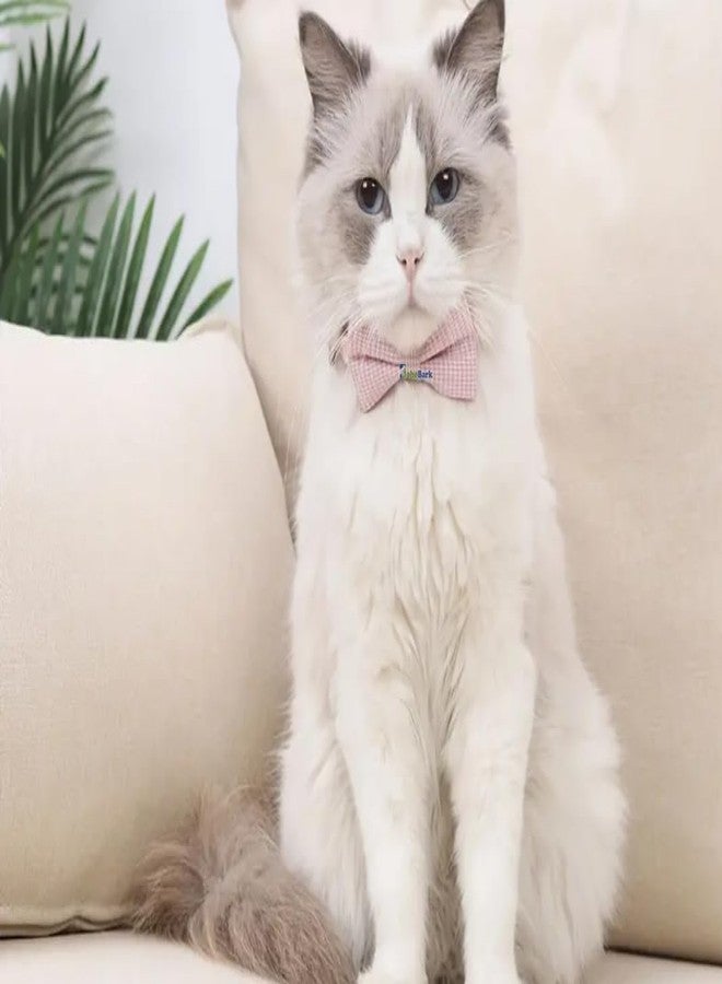 KittuPet Quick Release Cat Collars, Soft Kitten Collars with Detachable Bow Tie Lightweight Kitten Collars (Pink) - Image 5